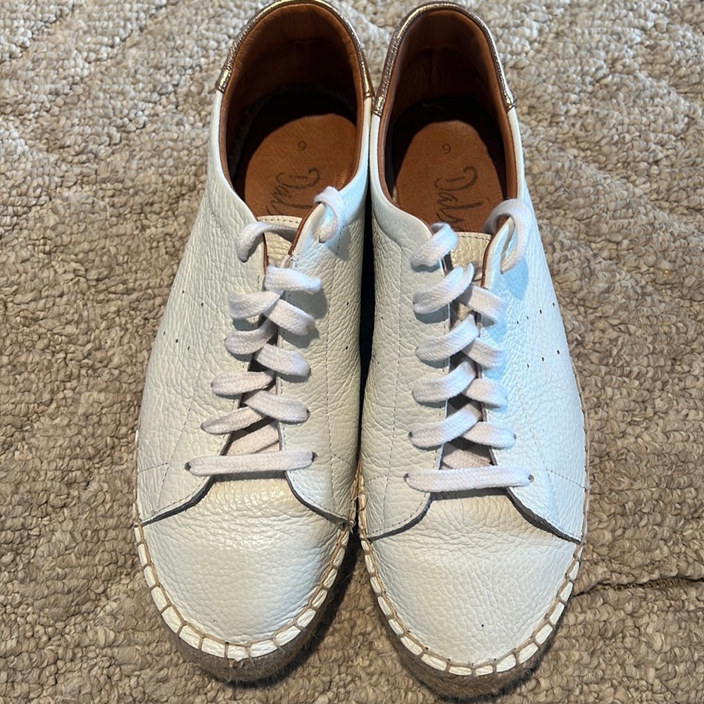PRE-LOVED  Dalson Women's Leather Platform espadrille sneaker  US size 9